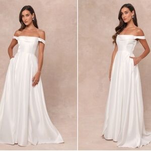 LULU's Bridal Wedding Chic Modern Sexy Chic Elegant Minimalist Ballgown